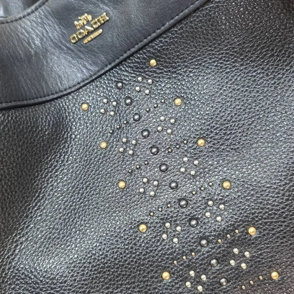 Coach Lexy Shoulder Bag with Rivets + Matching Wallet